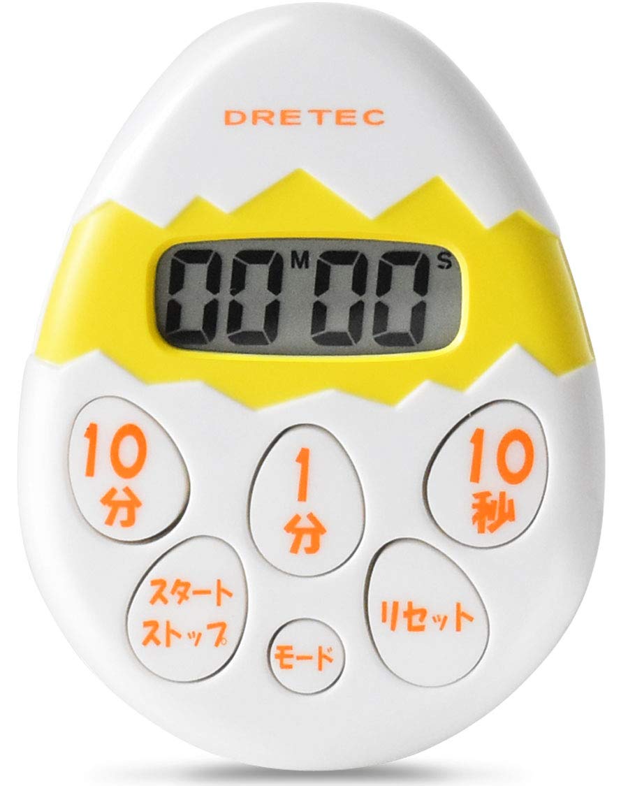 Dretec Digital Egg Timer White T-171WT - Perfect for Cooking, Baking, and Kitchen Use