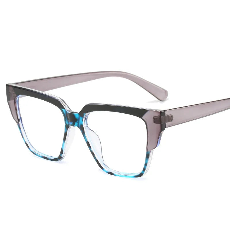 CCspace Women's Full Rim Square TR90 Titanium Eyeglasses 56855 - Lightweight & Durable Frame for Work, Reading & Everyday Fashion