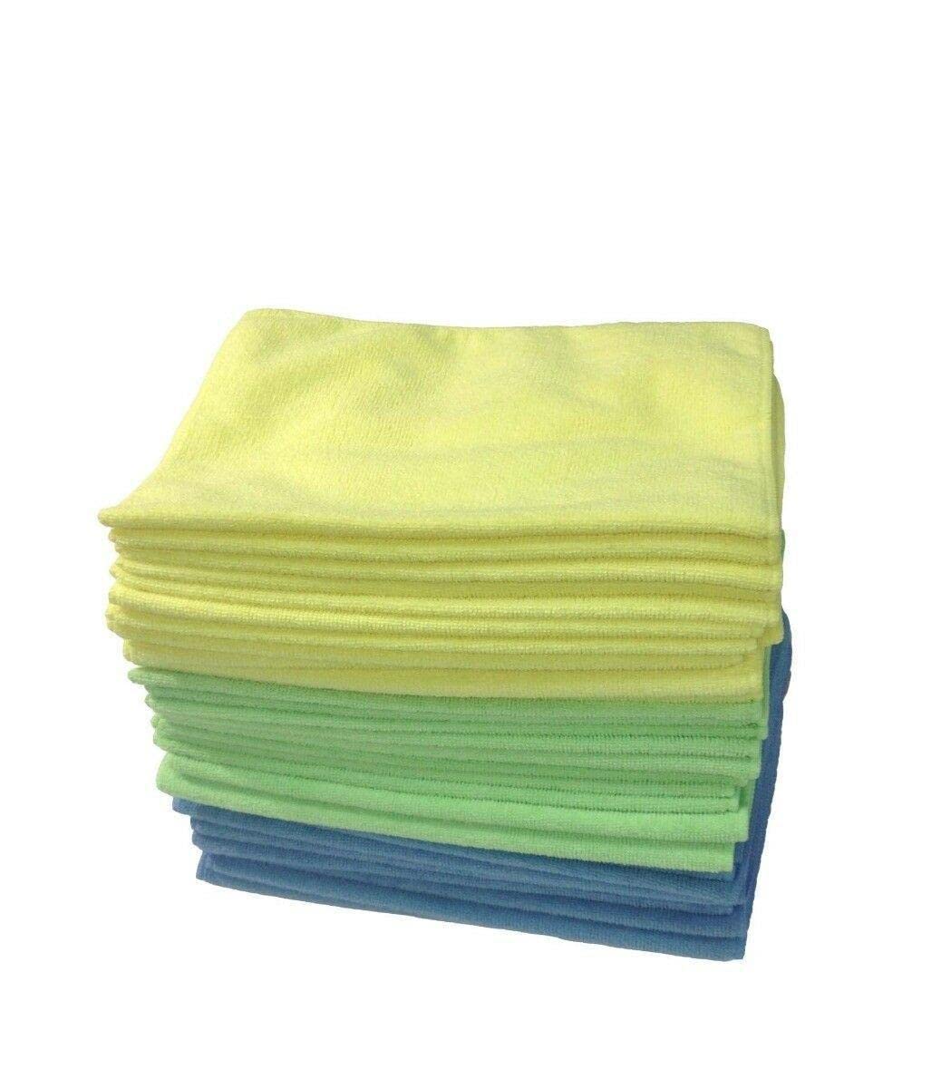 48-Pack Microfiber Cleaning Cloths - Super Absorbent Reusable Dish Towels, Kitchen Rags & Dusting Cloths for Dishes, Countertops, Cars & Household Cleaning (12