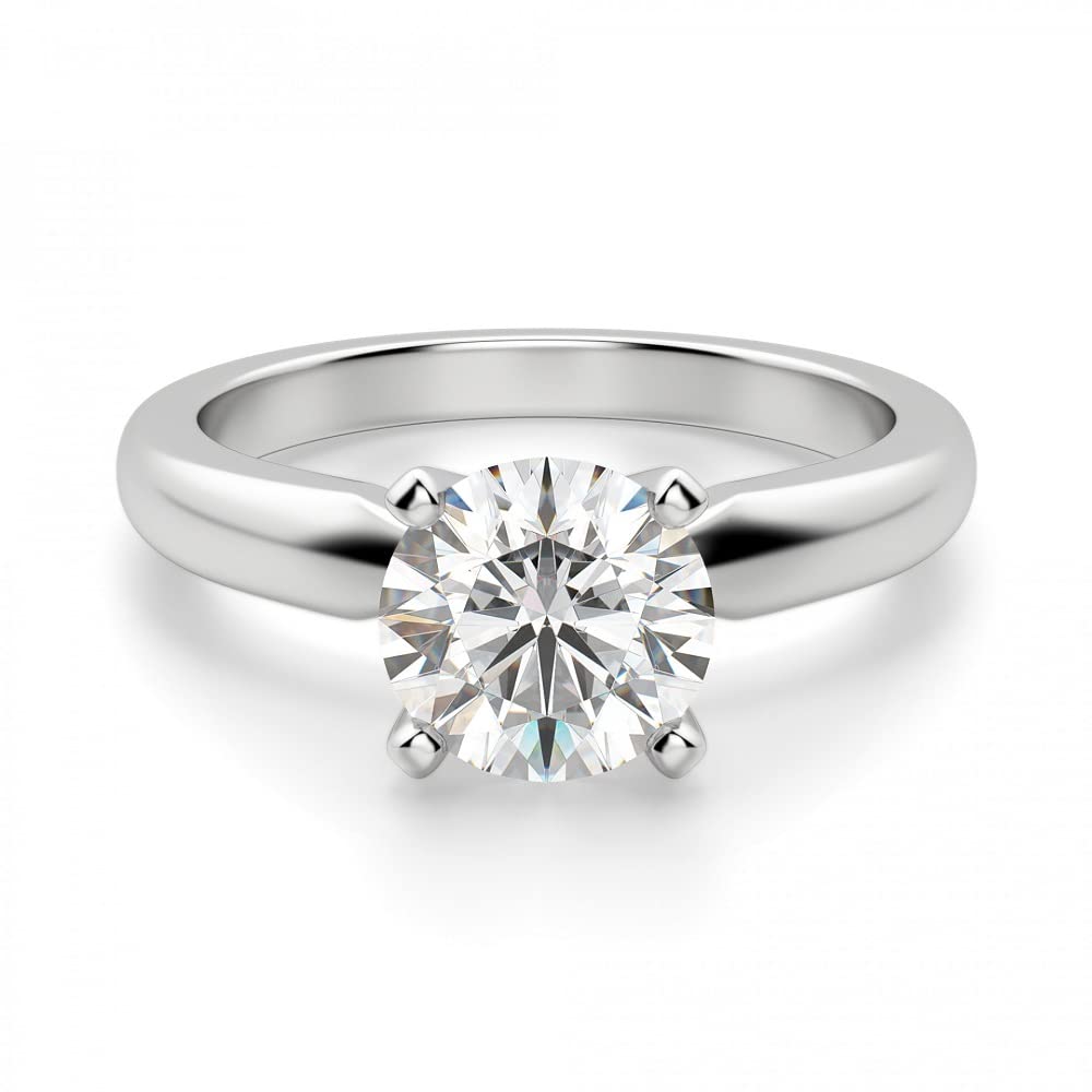 2 CT Round Moissanite Engagement Ring Wedding Bridal Set, Diamond Alternative Solitaire Halo Ring in Vintage Silver - Perfect for Proposals, Anniversaries & Special Occasions