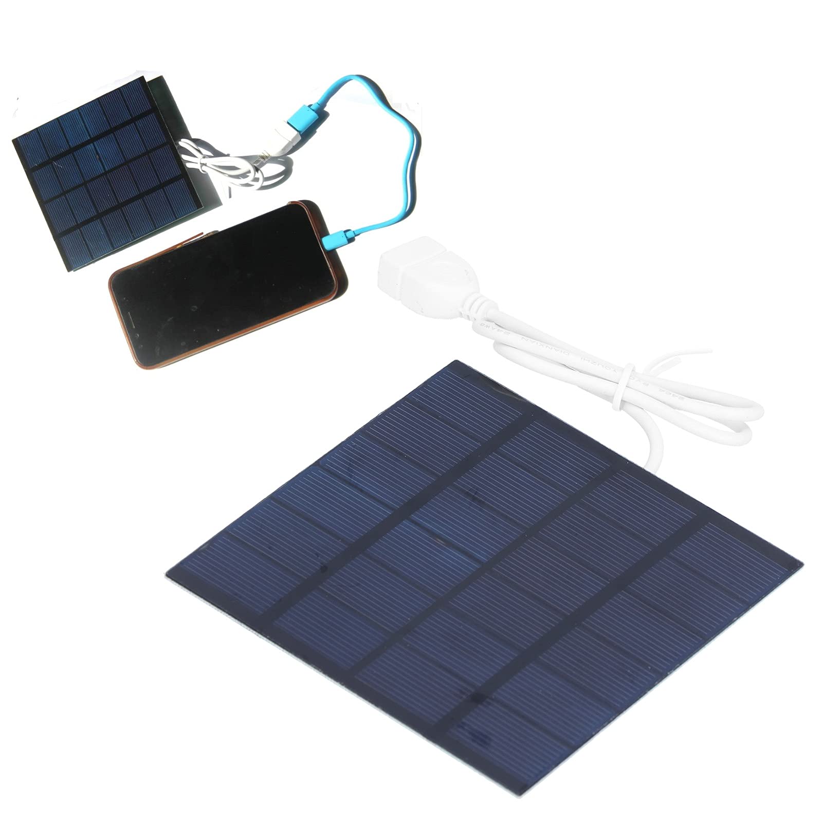 FTVOGUE 1.5W 6V Mini Portable Solar Panel - 4.3x4.3in Polysilicon Solar Charger for Rechargeable Batteries, Emergency Power, Camping & DIY Science Projects - Perfect for Off-Grid Living & Outdoor Adventures