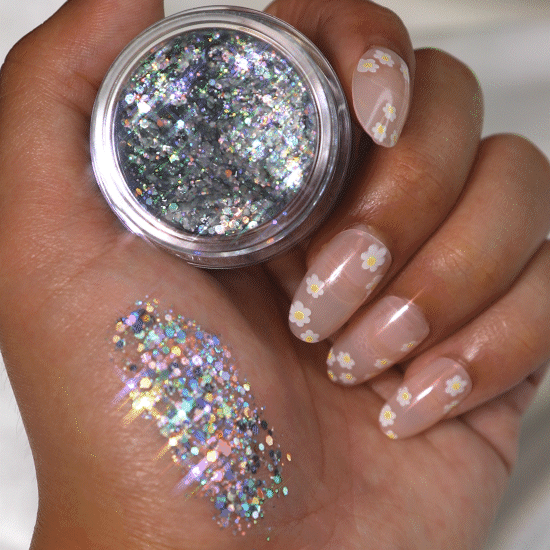 Holographic Glitter Gel - Disco Ball Effect (006) for Nail Art, Body Paint & Festival Makeup