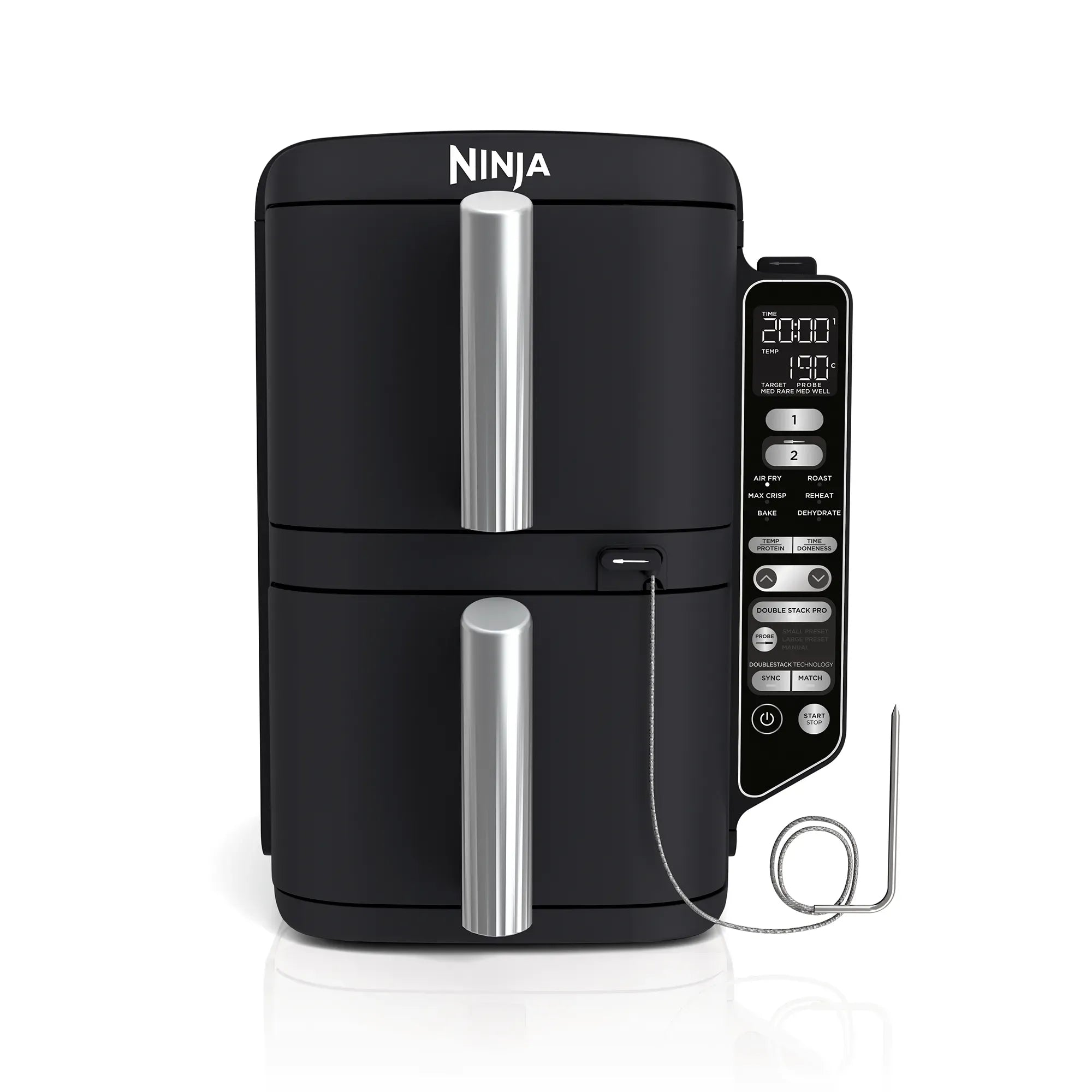 Ninja DoubleStack XXXL Smart 9.5L 2-Drawer Air Fryer Oven - Large Capacity Airfryer for Family Cooking, Healthy Frying, Roasting & Baking - Perfect for Parties, Meal Prep & Quick Weeknight Dinners
