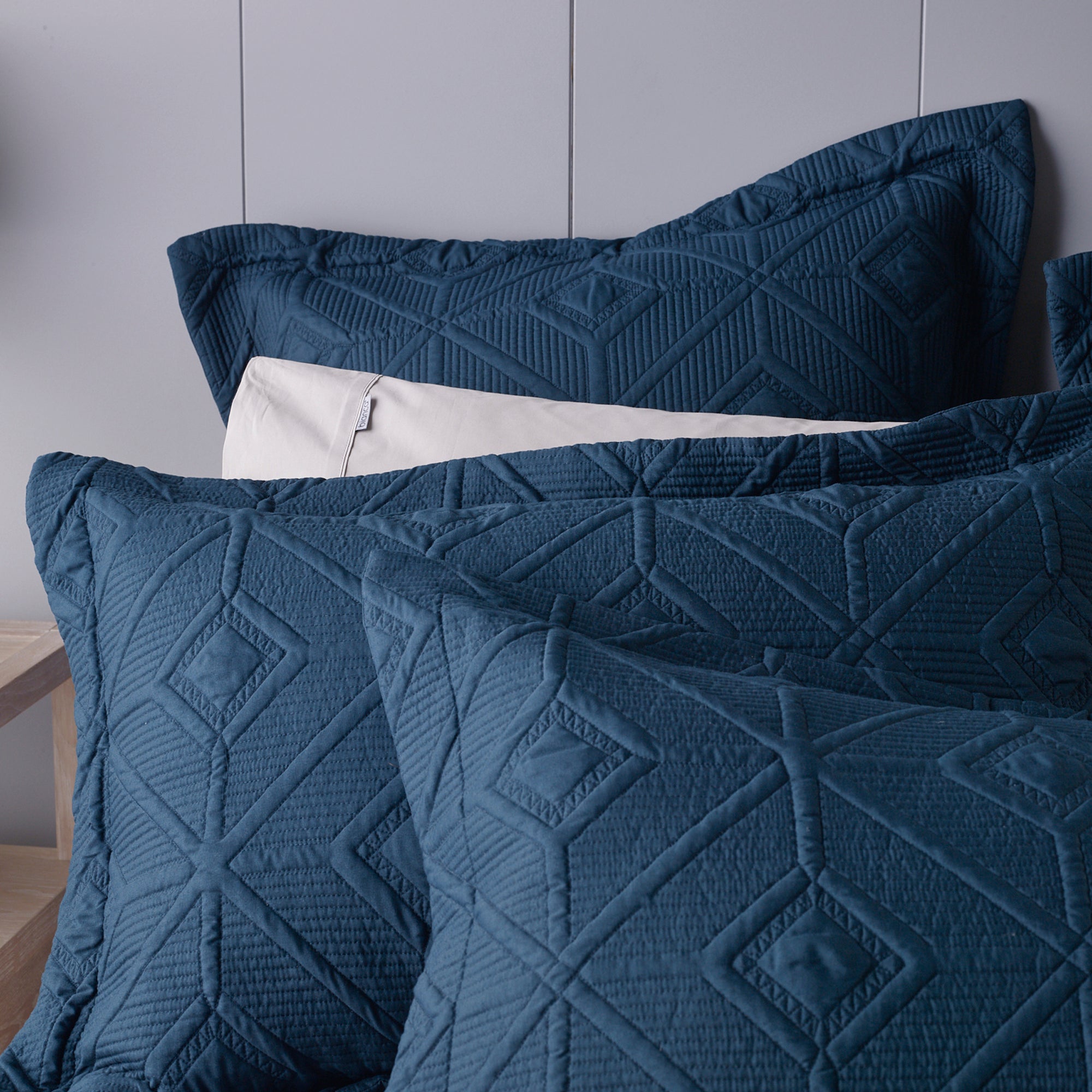 Premium Kazimir Navy Blue European Pillowcase by Bianca - Luxury 100% Cotton Bedding for Sofa, Bed & Home Decor - Perfect for Master Bedrooms, Guest Rooms & Living Room Accents