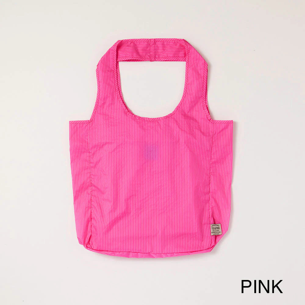 TO&FRO Foldable Lightweight Packable Tote Bag - Small Size, Pink - Perfect for Travel, Beach, Shopping & Daily Use