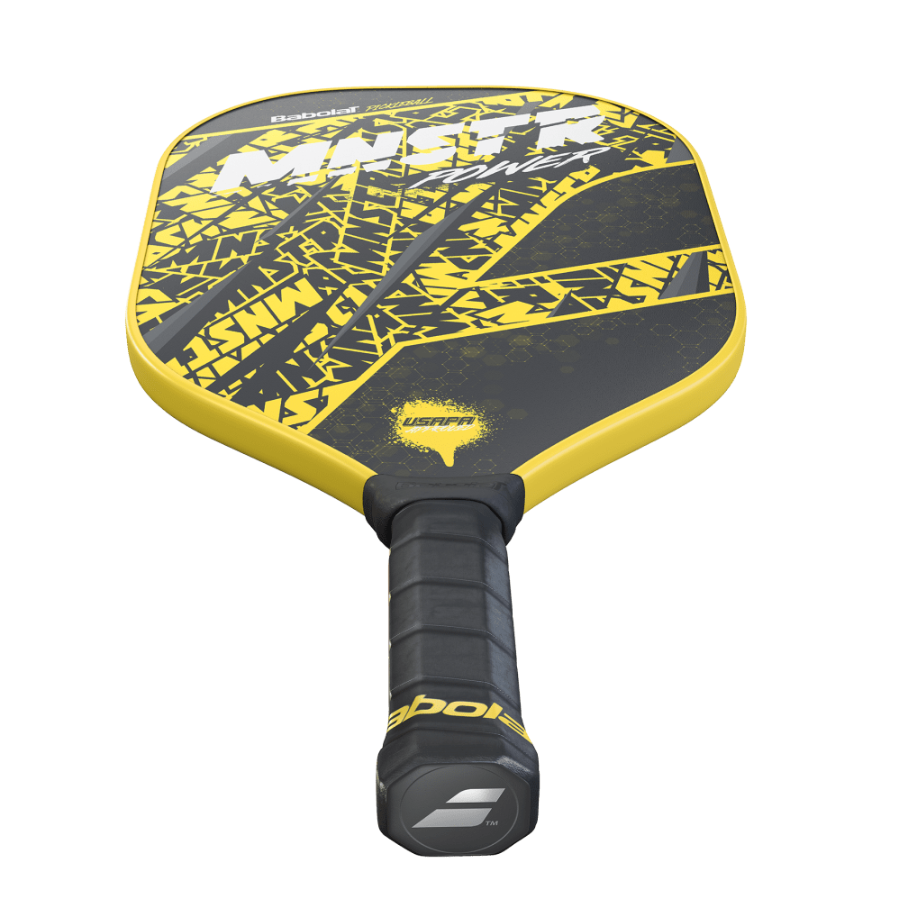 Babolat MNSTR Power Pickleball Paddle - 8.1oz Lightweight Carbon Fiber Racket - Yellow/Black Design - Perfect for Competitive Play & Outdoor Recreation