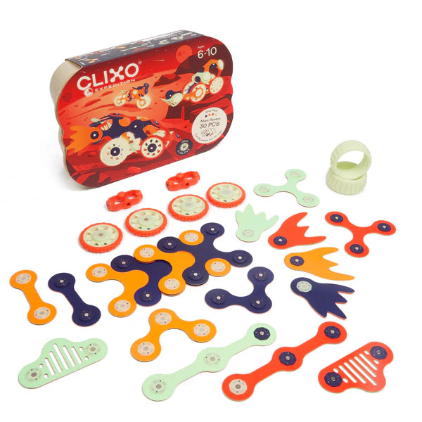 ClixO Mars Rover Pack - STEM Educational Toy for Kids, Remote Control Robot with 360° Rotation & Obstacle Avoidance - Perfect for Science Learning, Birthday Gifts & Space Exploration Play