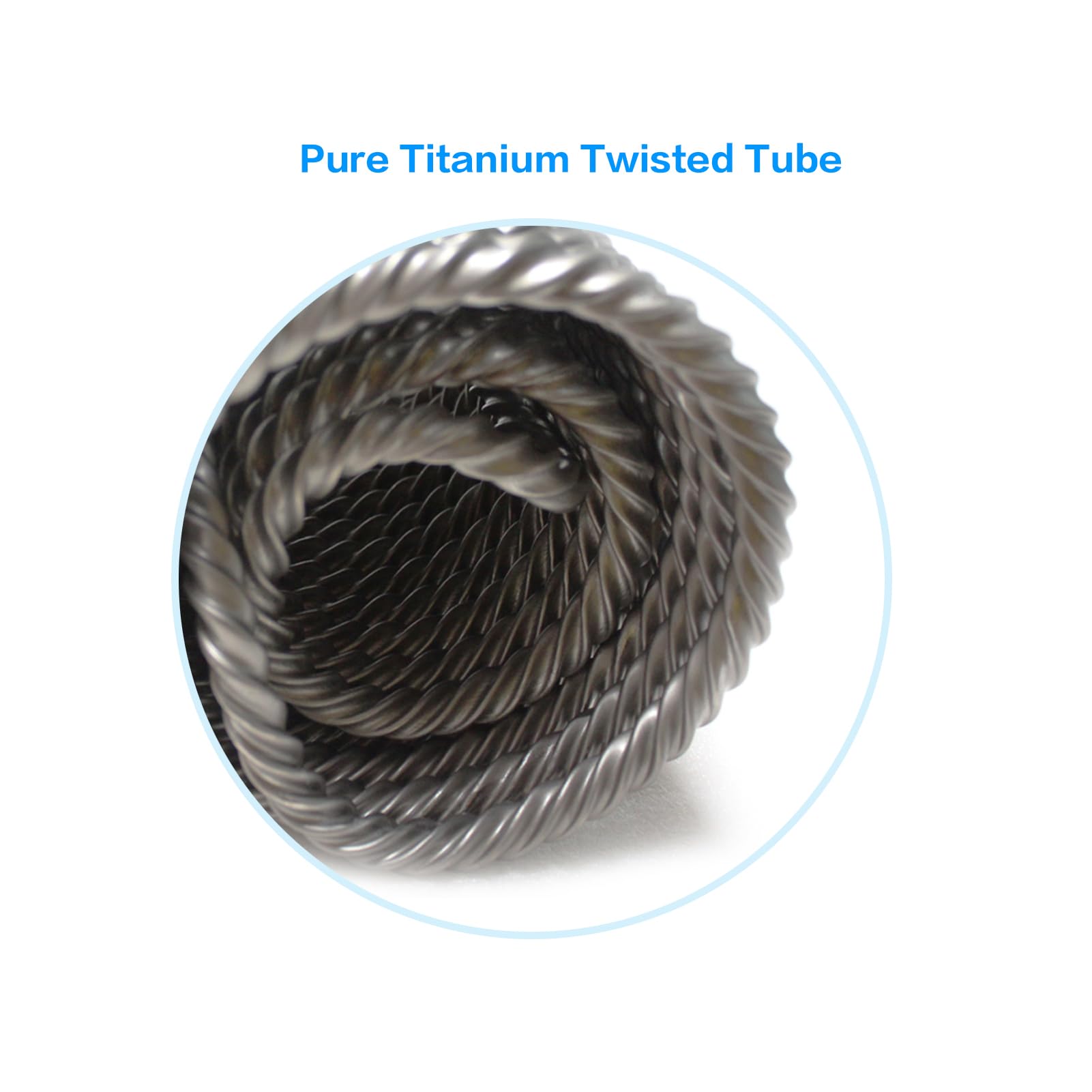 58 kBtu Titanium Pool Heat Exchanger with PVC Shell - Solar Spa Heating & Cooling System for Swimming Pools, Hot Tubs, and Inground Pools