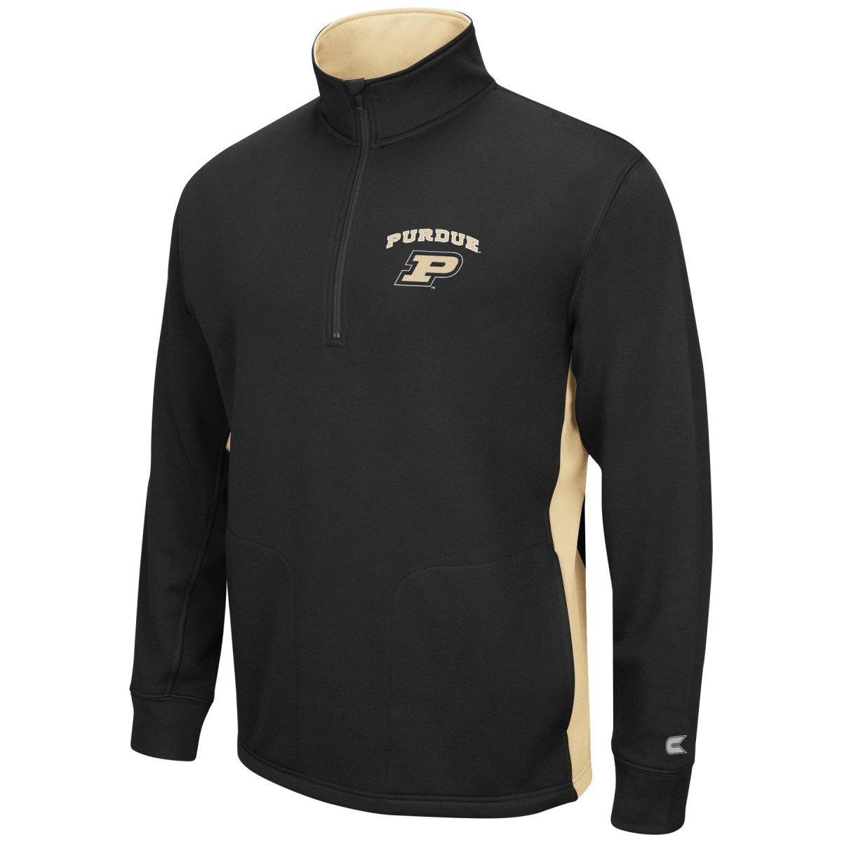 Colosseum Purdue Boilermakers NCAA 1/2 Zip Pullover Jacket - Black | Men's College Sports Apparel for Game Day & Casual Wear
