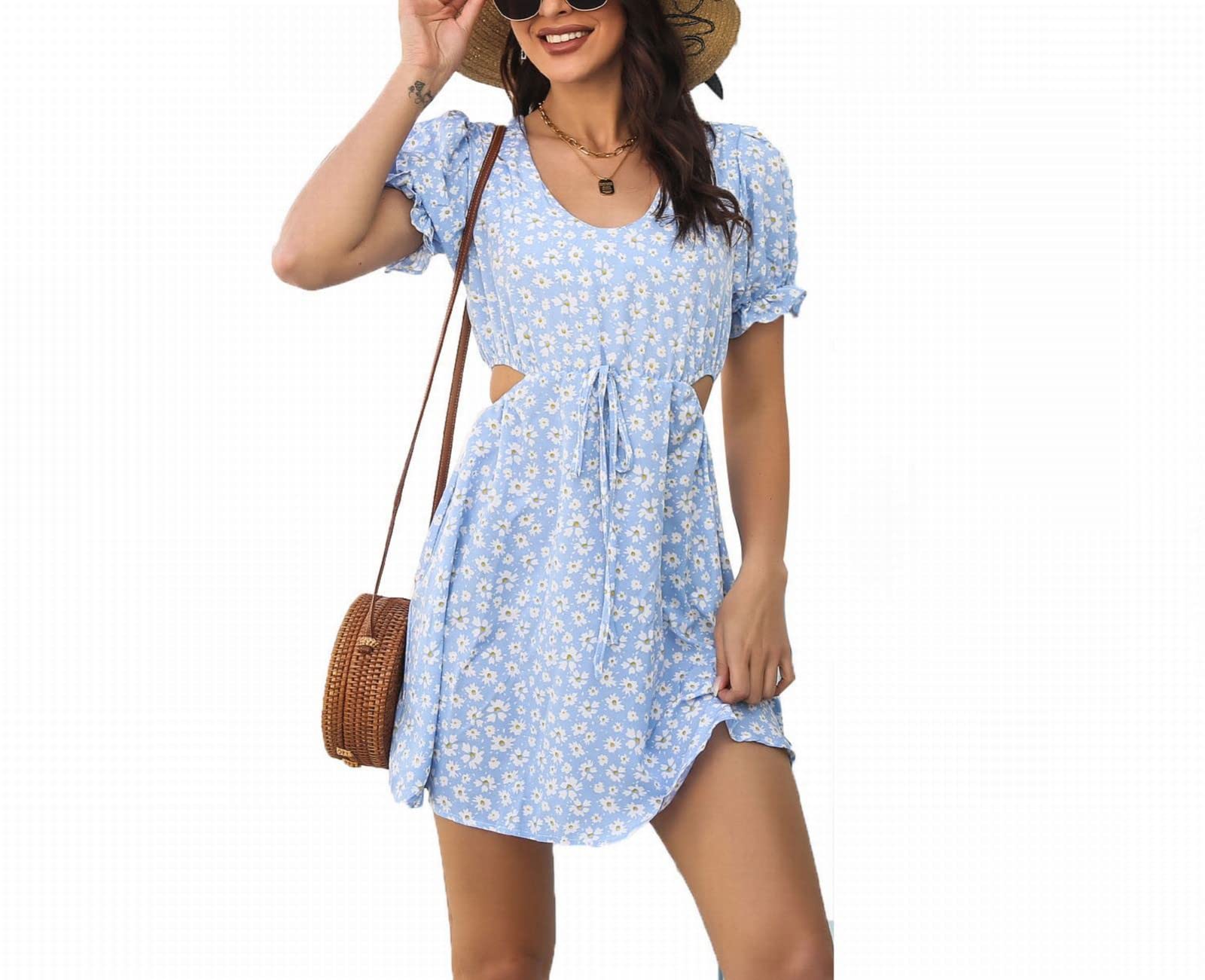 Women's Summer Casual T-Shirt Dress - Short Sleeve Swing Dress for Beach, Travel & Everyday Wear | Comfortable & Stylish Outfit