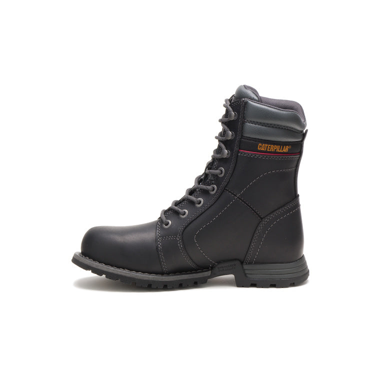 Echo Women's Steel Toe Waterproof Work Boots - Black Safety Shoes for Construction, Warehouse & Outdoor Work | OSHA Compliant Non-Slip Work Boots