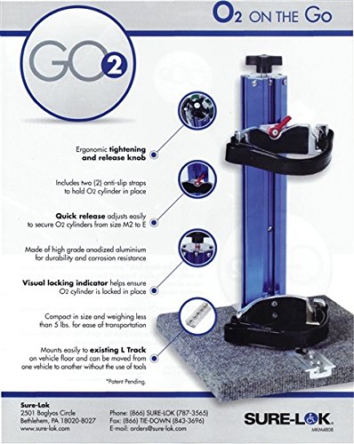 GO2 Portable Oxygen Cylinder Holder - Secure & Adjustable Medical O2 Tank Support for Home, Travel & Emergency Use