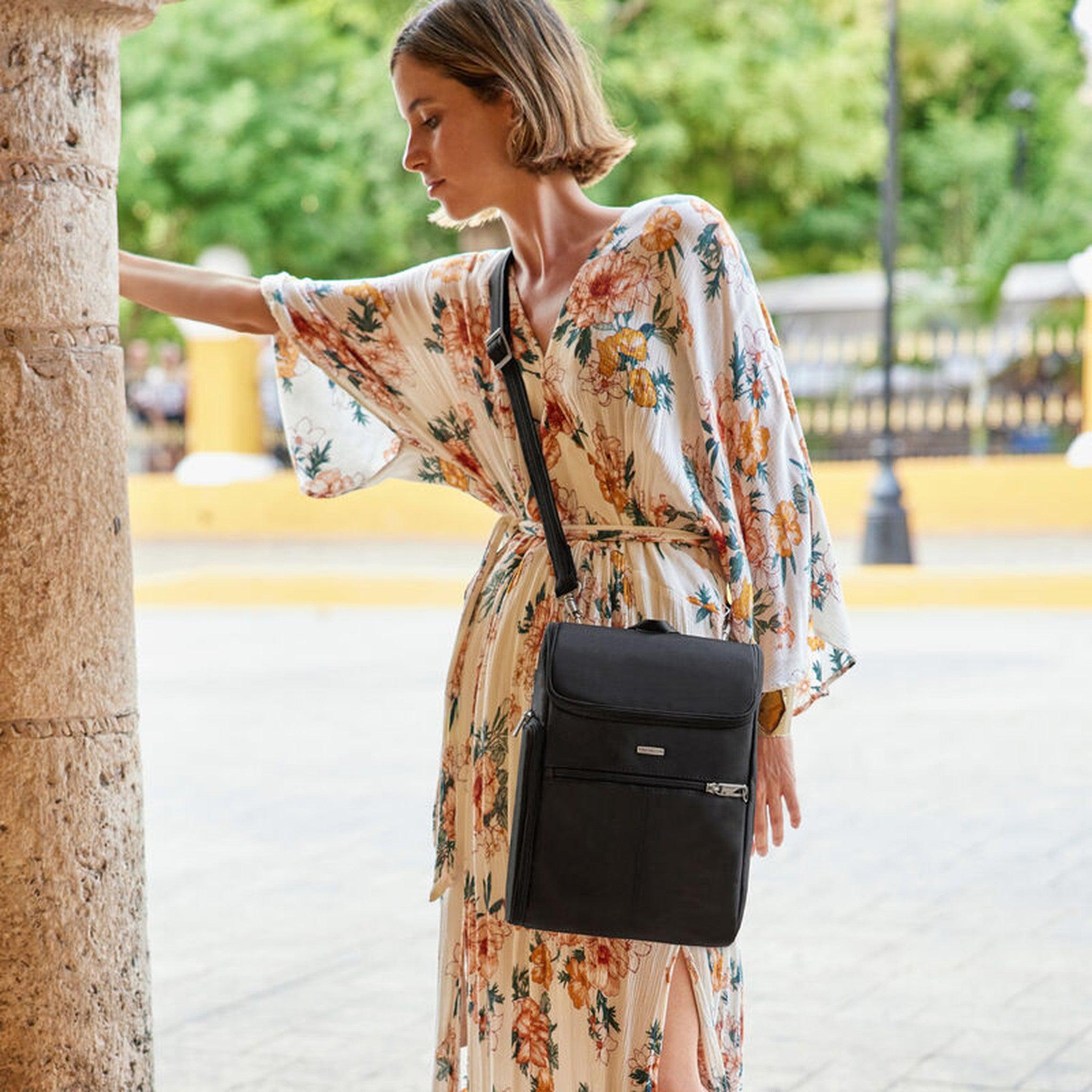 Travelon Anti-Theft Classic Small Convertible Backpack - Secure & Stylish Crossbody Bag for Travel, Commuting & Everyday Use