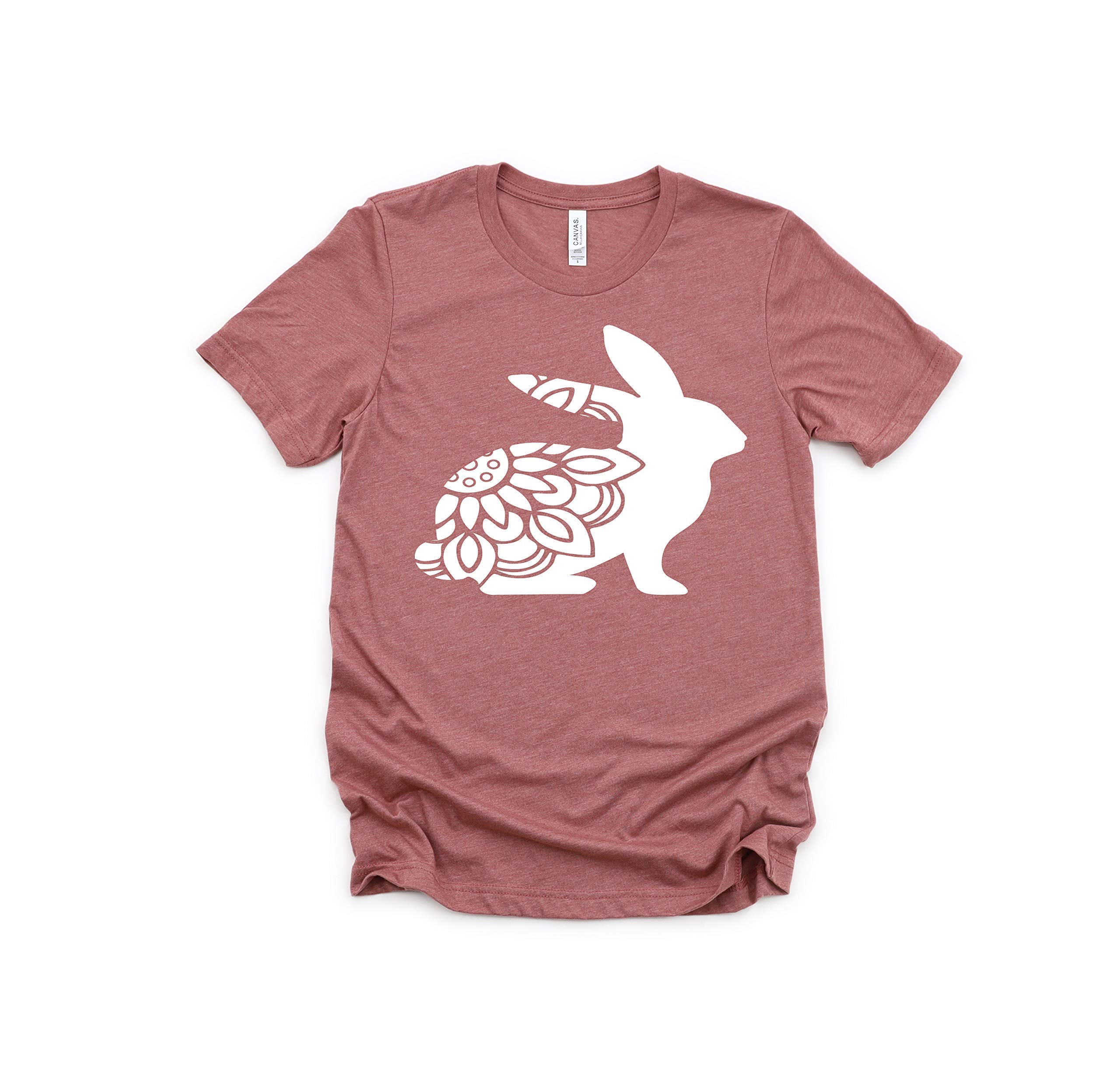 Rabbit T-Shirt for Women & Men - Cute Bunny Graphic Tee for Easter & Nature Lovers - Casual Cotton Shirt with Rabbit Silhouette Design - Perfect for Spring Outfits, Easter Celebrations & Animal Lover Gifts