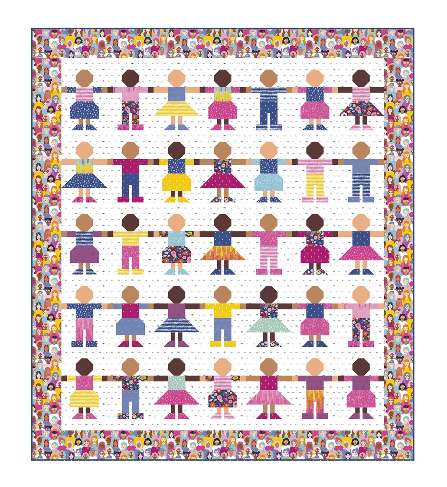 Riley Blake GRL Pwr Quilt Kit - Multi Yard Precut Fabric for DIY Quilting, Sewing & Home Decor Projects | Perfect for Beginners & Craft Enthusiasts