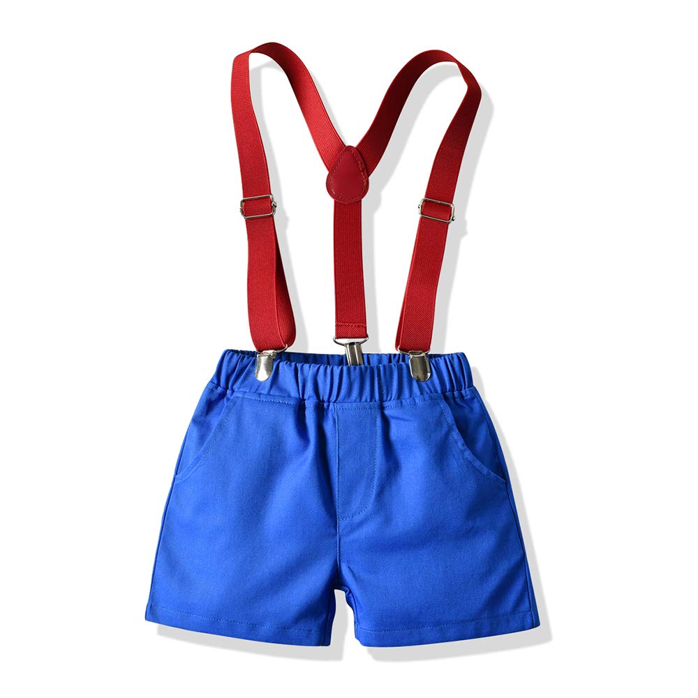 Stylish 2-Piece Summer Outfit for Toddler Boys - Cotton Striped Shirt with Bow Tie & Shorts Set | Perfect for Weddings, Parties & Special Occasions