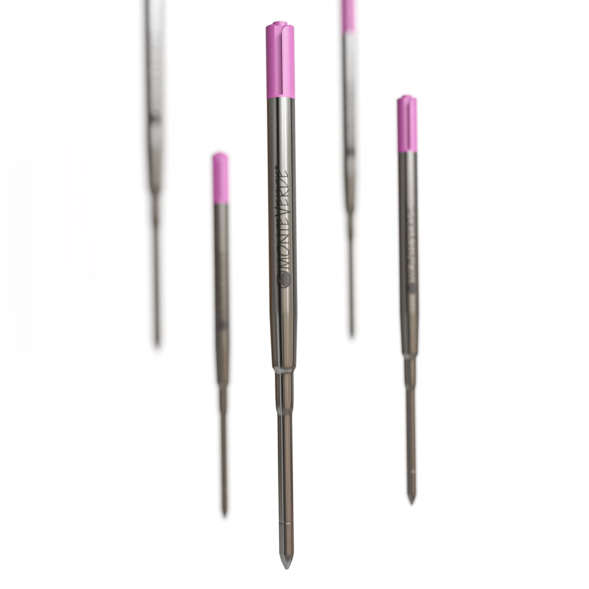 Monteverde S133PK Ballpoint Pen Refills for Sheaffer Pens - Medium Point, Pink Ink, 6-Pack - Perfect for Office, School & Everyday Writing