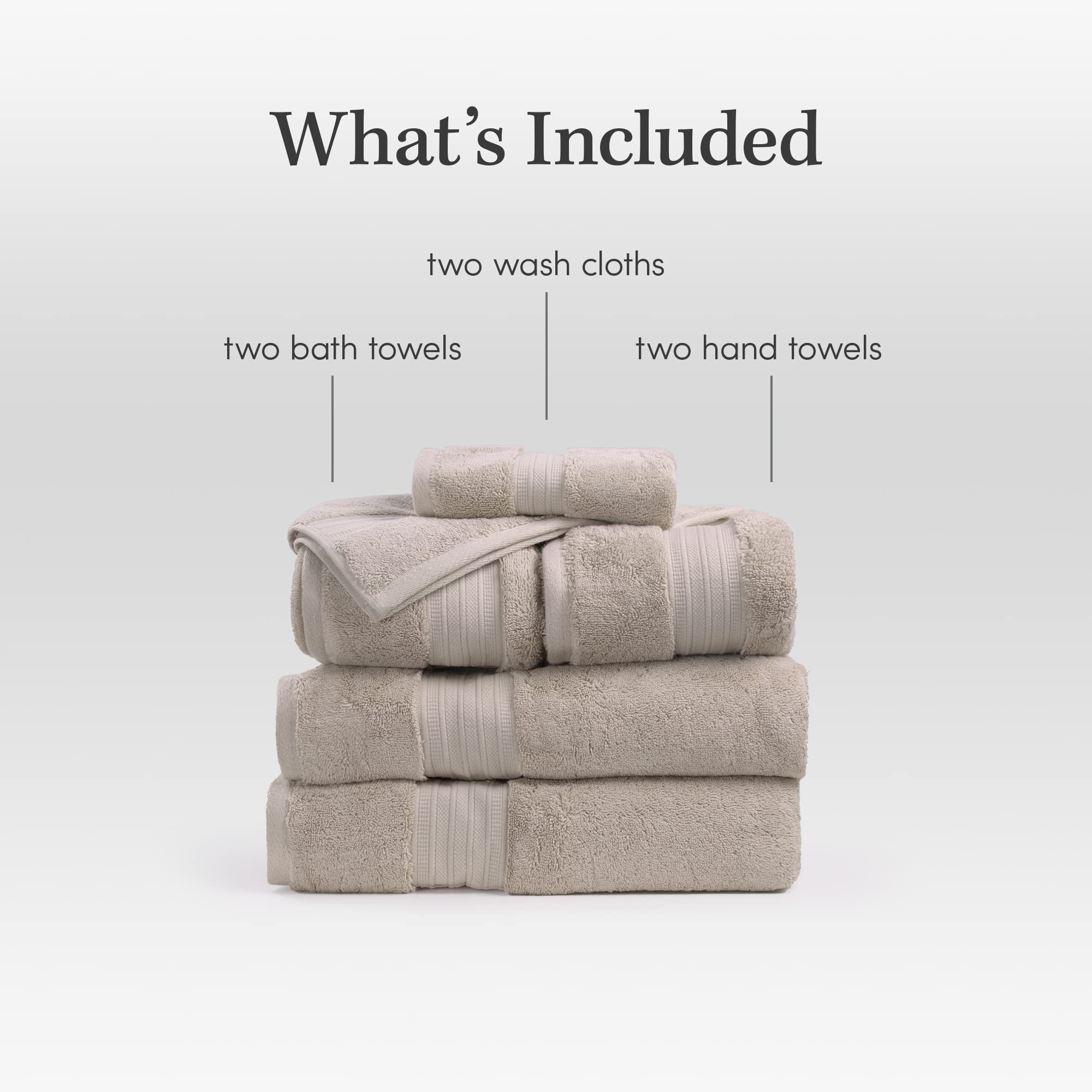 900 GSM 100% Cotton 6-Piece Luxury Towel Set - Ultra Soft & Absorbent Hotel Quality Bath Towels (30