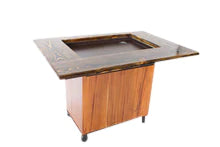 Premium African Mahogany Backyard Hibachi Grill - Portable Charcoal BBQ for Outdoor Cooking, Camping & Patio Parties | BY BHPOGAM