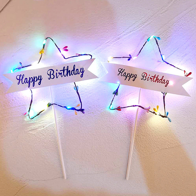 LED Cake Topper - Birthday Star Decoration for Cakes | Perfect for Birthday Parties, Wedding Cakes & Special Celebrations