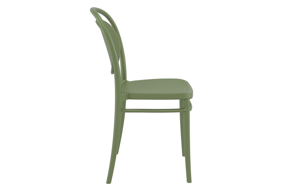 Commercial-Grade Marcel Stacking Chairs for Restaurants, Cafes & Events - Heavy Duty Stackable Dining Chairs for Indoor/Outdoor Use