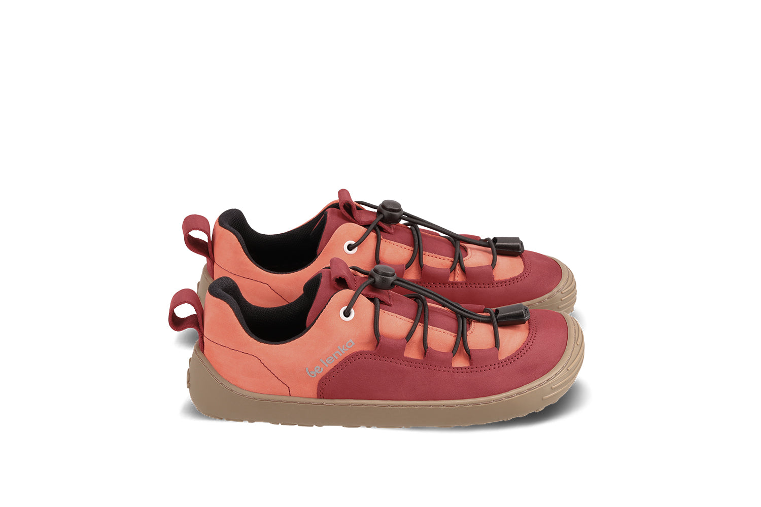 Be Lenka Xplorer Kids Barefoot Sneakers - Dark Red & Coral (CLEARANCE) | Lightweight & Flexible for Outdoor Play, School & Daily Activities