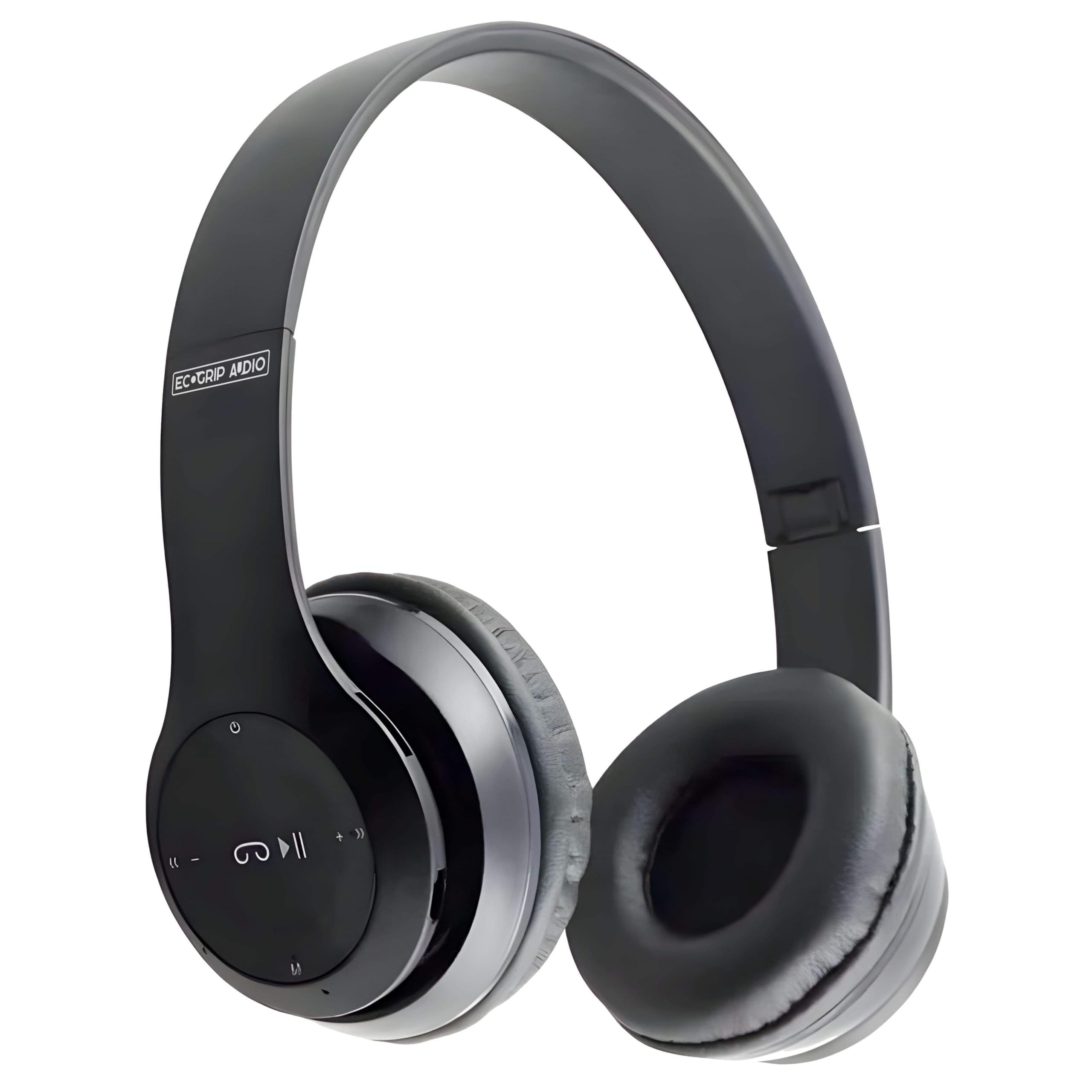 Wireless Bluetooth Over-Ear Headphones with Microphone for Phone & PC - Lightweight Comfort for Kids, Teens & Adults - Fast 1-Hour Charging (Black) - Perfect for Gaming, Workouts & Travel