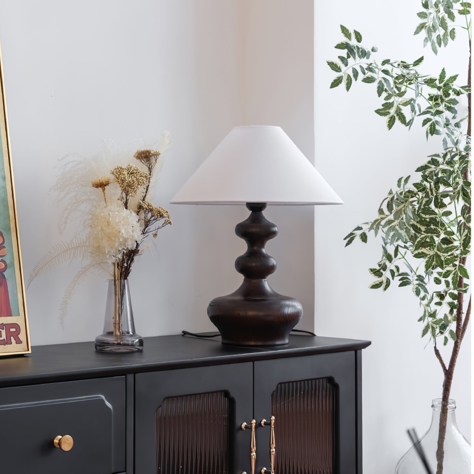 Creative Gourd Table Lamp - Handmade Natural Decorative Lighting for Living Room, Bedroom, and Office - Perfect for Cozy Home Decor and Ambient Lighting