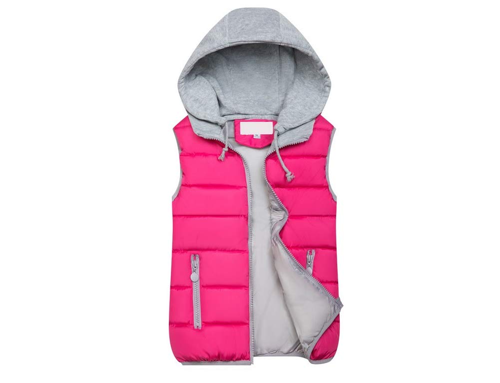 Girls Pink Winter Jacket with Hood - Warm Kids Coat for Outdoor Play