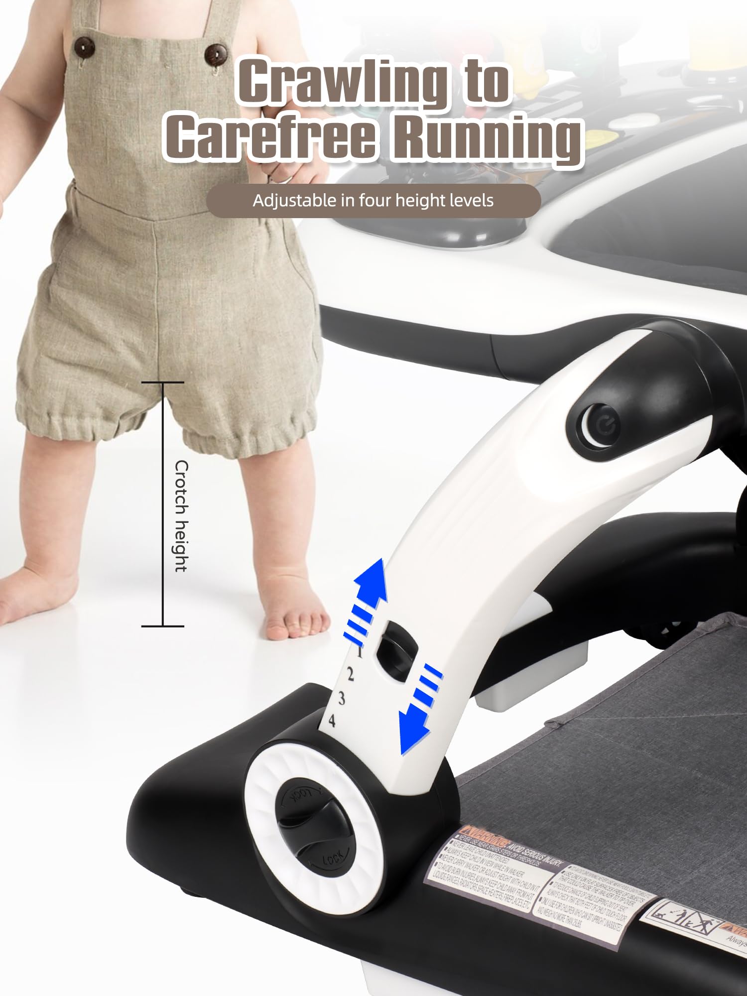 6-in-1 Musical Baby Walker with LED Lights & Wheels - Ergonomic Backrest & Non-Slip Foot Pads - Activity Center for Boys & Girls 6-18 Months (Black) - Perfect for Learning to Walk, Playtime & Developmental Stimulation at Home