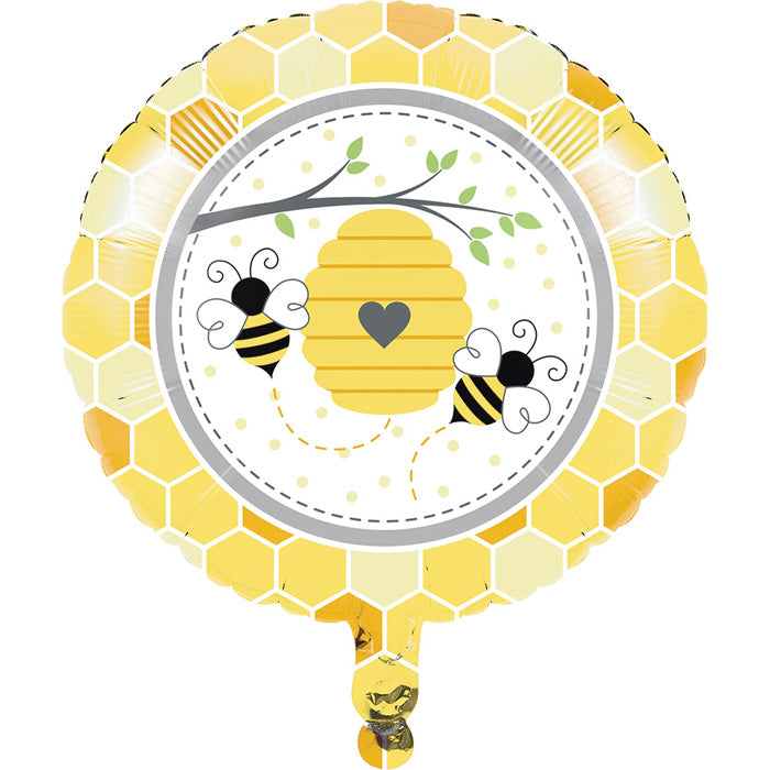 10-Pack Bulk Bumblebee Baby Shower Mylar Balloons - Gender Reveal, Nursery Decor, Birthday Party Supplies for Baby Showers & Celebrations