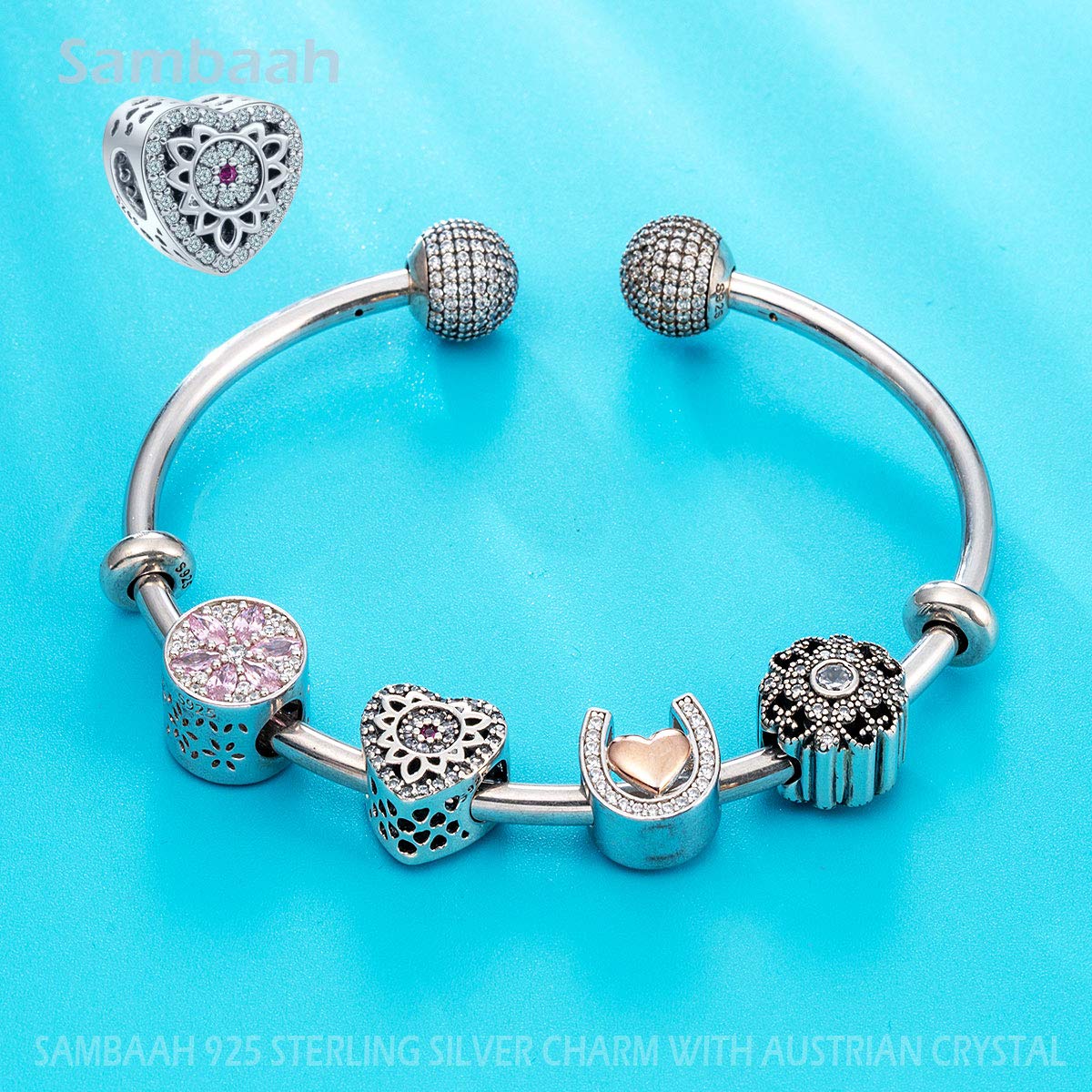 Sterling Silver Love Charm Pendants for Bracelets - Handmade Jewelry Collection for Gifts, Anniversaries & Special Occasions
