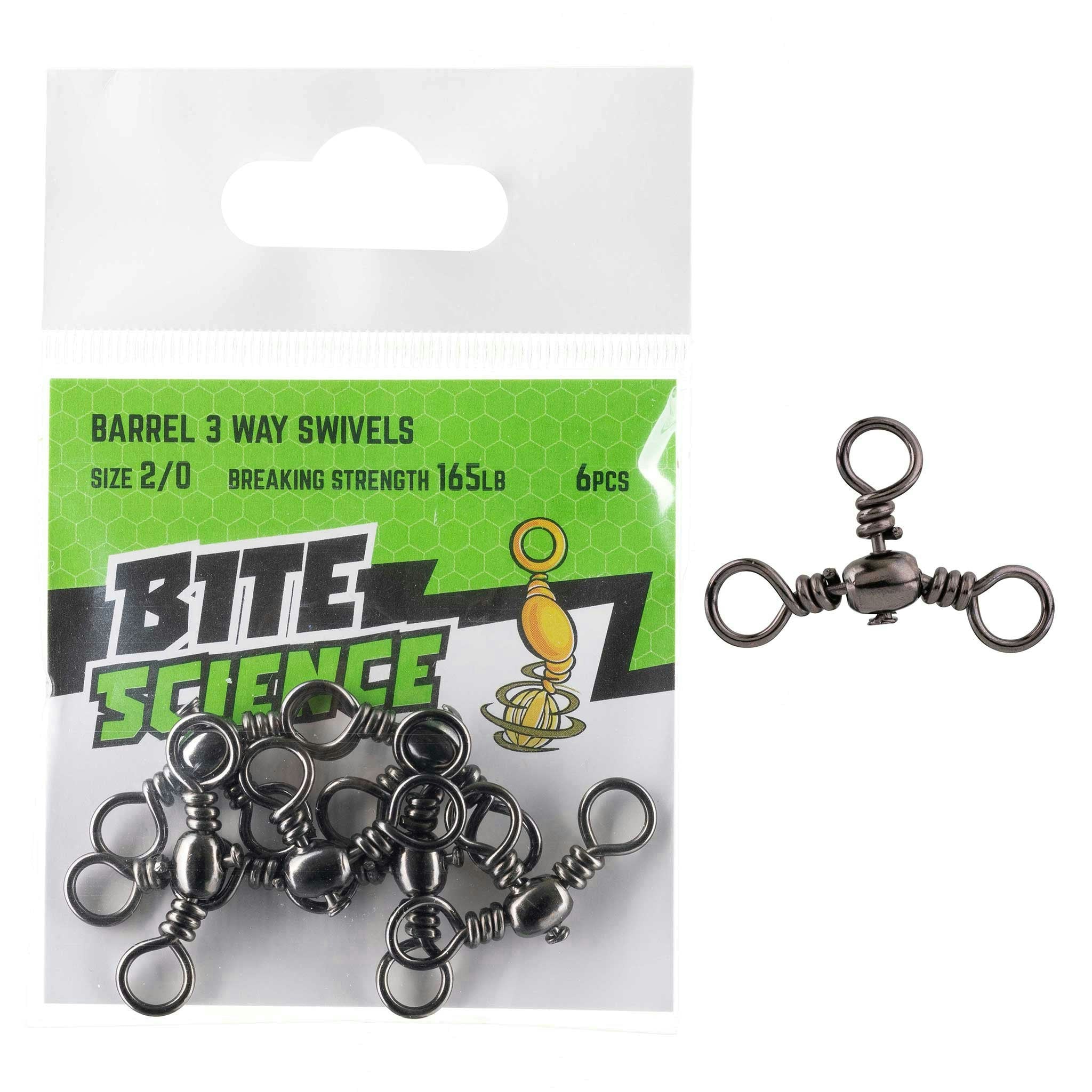 Bite Science Swivels Barrel 3 Way Fishing Lure - High Performance Bass Fishing Lures for Freshwater & Saltwater - Perfect for Casting, Trolling and Jigging