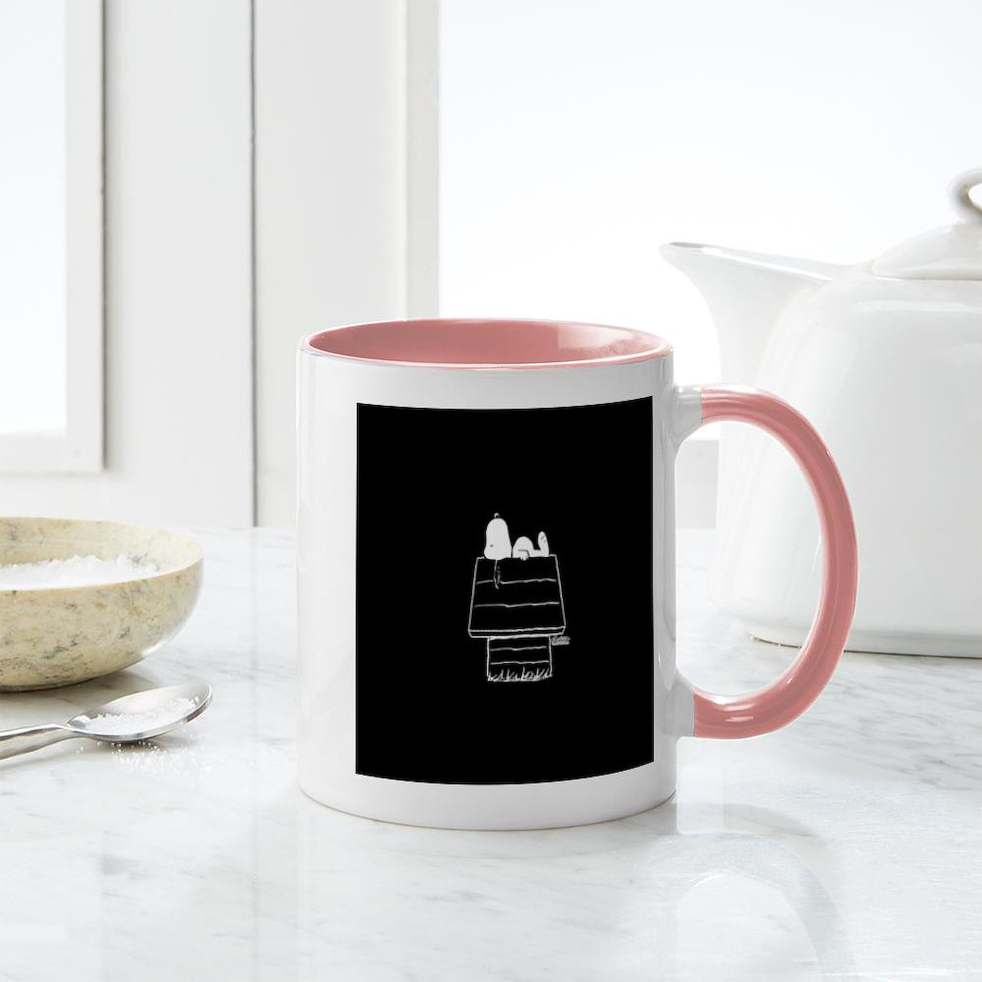 Peanuts Snoopy 11 oz Ceramic Coffee Mug - 325 ml White Gift Mug for Coffee, Tea & Hot Drinks - Perfect for Office, Home & Gifts