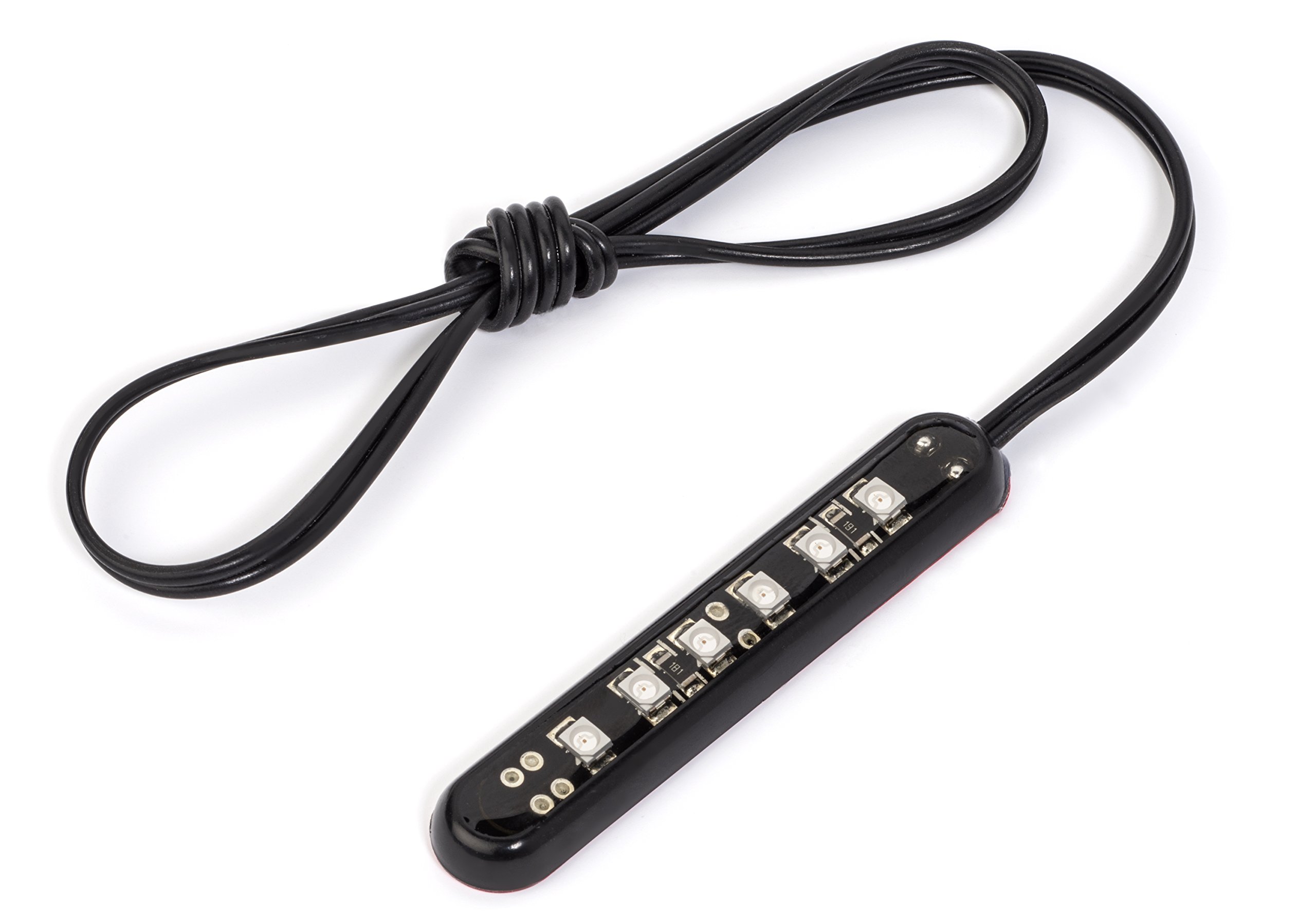 Oznium LED Modules - Straight Black with Red LED Lights for Cars, Motorcycles, Boats & Home Decor