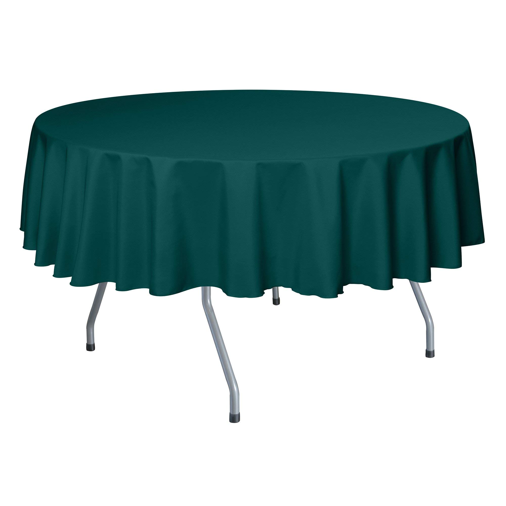 5-Pack Teal Polyester Linen Tablecloths 72