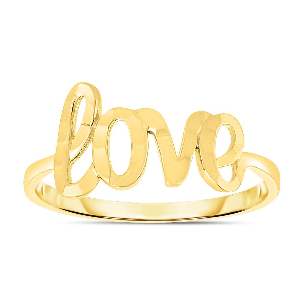 14K Gold Love Ring for Women - Elegant Heart Shaped Promise Band, Dainty Stackable Ring for Anniversary, Engagement, Valentine's Day Gift