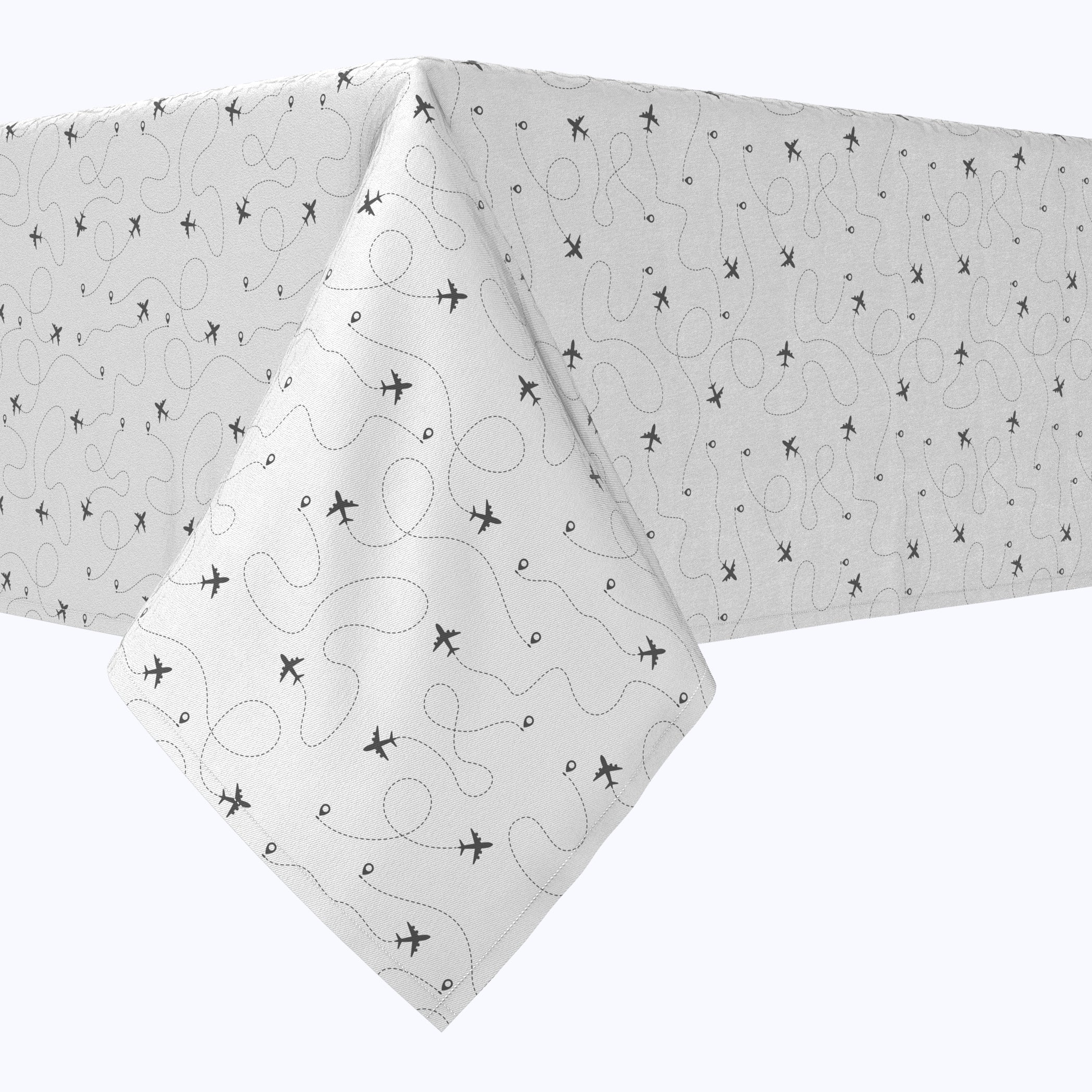 Airplane Route Design Tablecloths - Vintage Aviation Themed Table Cover for Home & Restaurant Decor - Perfect for Travel Enthusiasts, Pilot Gifts & Themed Parties