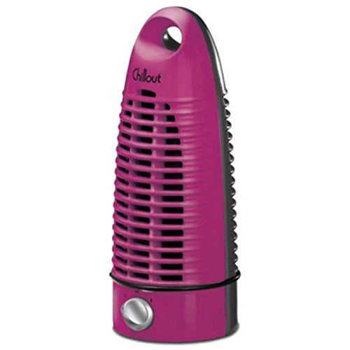 Kaz Chillout Mini Tower Fan - Quiet Oscillating Fan for Home & Office, Pink & Black - Perfect for Bedroom, Living Room & Workspace Cooling