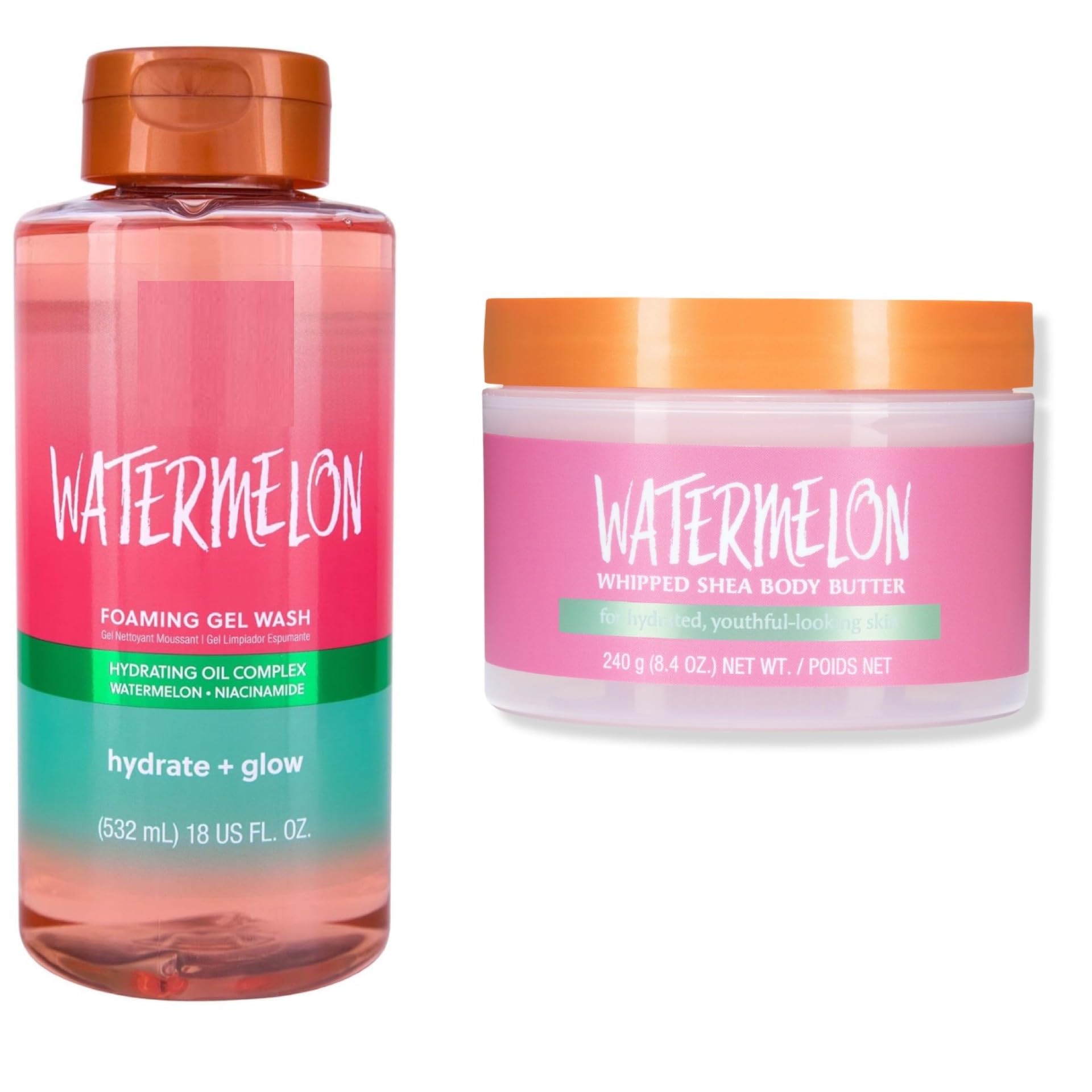 T. Hut Watermelon Body Wash & Body Butter Gift Set - Hydrating & Refreshing Skincare Duo for Smooth, Glowing Skin - Perfect for Gifts, Self-Care & Spa Days