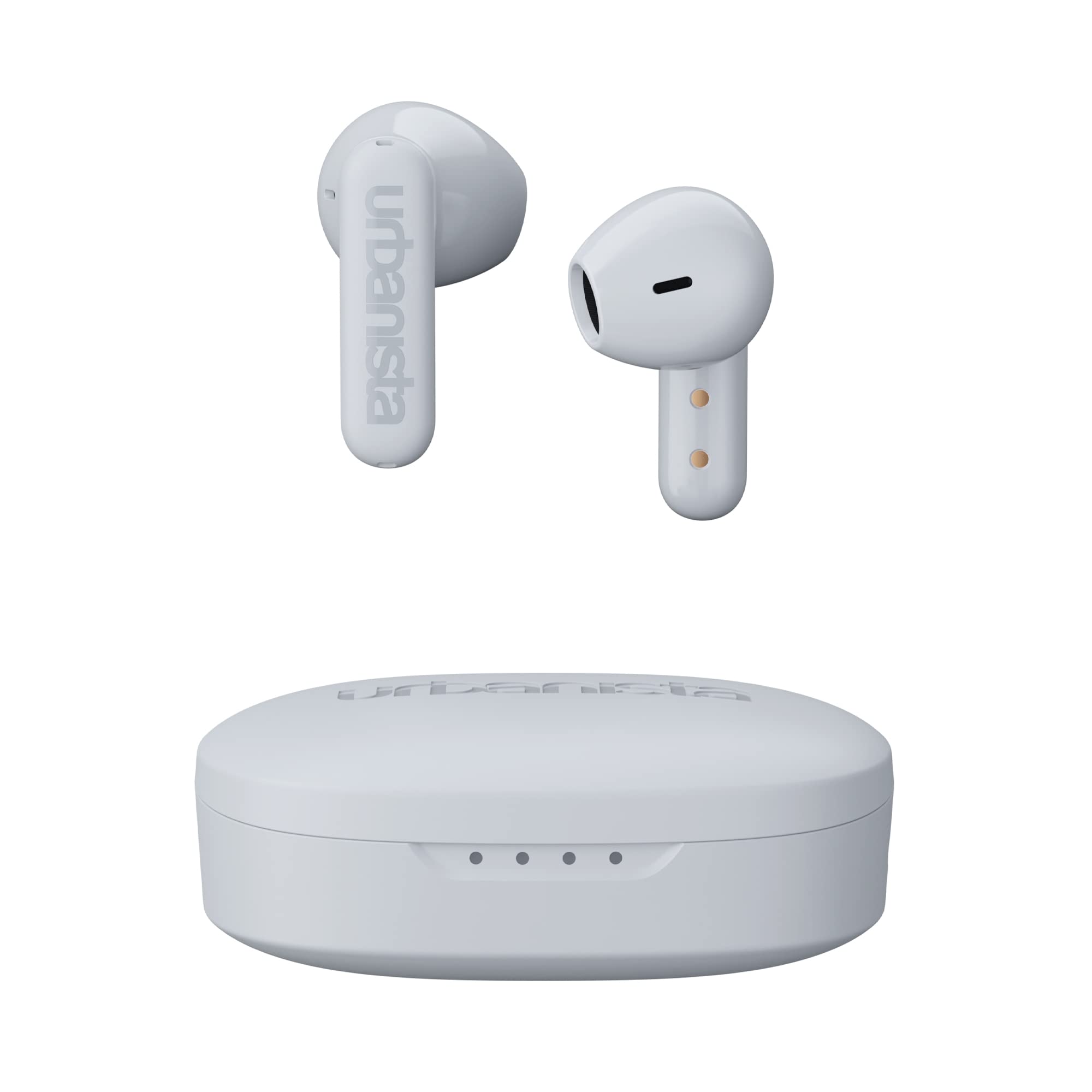 Urbanista Copenhagen True Wireless Earbuds, Bluetooth 5.2 Wireless Headphones with IPX4 Water Resistance, Touch Controls & Noise Cancelling Mic, 32H Total Playtime, USB-C Charging Case - Pure White | Perfect for Gym, Commuting & Workouts