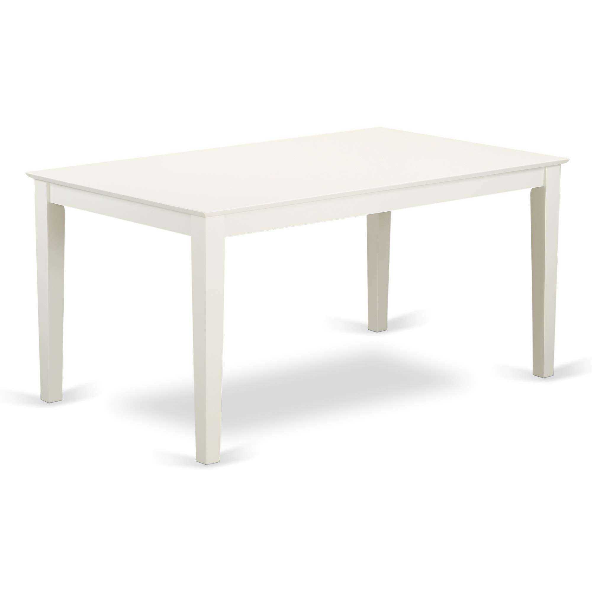 East West Furniture 6-Piece Dining Set - 36x60 Inch Rectangle Table with 4 Baby Blue Linen Chairs & Bench, Modern Kitchen Table Set for Small Spaces | Perfect for Breakfast Nooks, Apartments, and Cozy Family Dinners