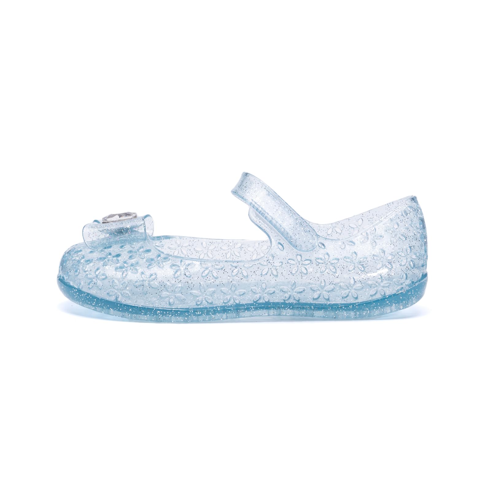 Frozen Elsa Sparkly Mary Jane Shoes for Girls - Princess Cosplay Dance Party Flats - Perfect for Halloween, Birthday Parties & Dress-Up Play