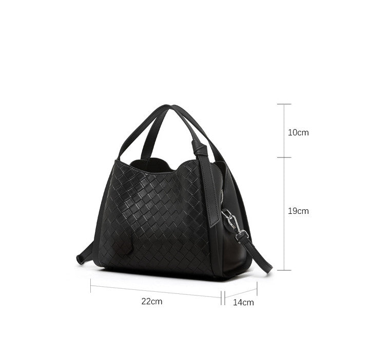 Stylish Woven Handbag with Adjustable & Detachable Straps - Perfect for Work, Travel & Everyday Use