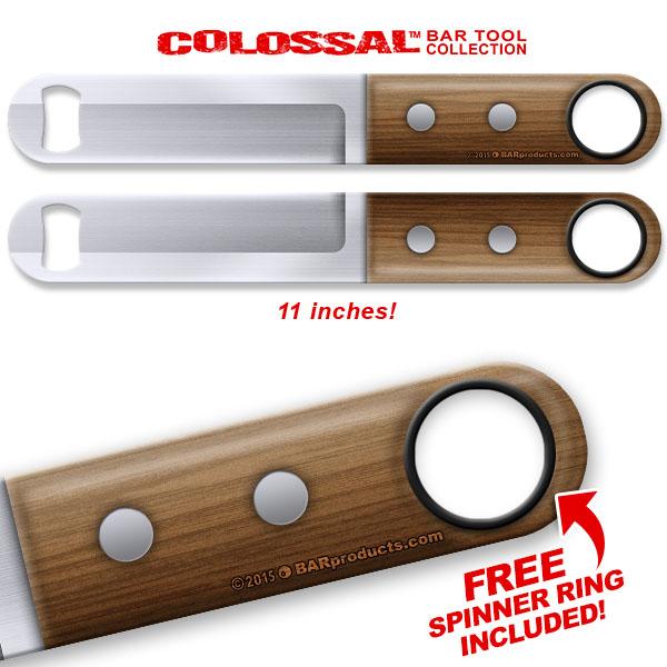COLOSSAL™ 11-Inch Long Speed Bottle Opener - Heavy Duty Bar Blade for Beer & Soda - Perfect for Bartenders, Home Bars, Parties & Outdoor Events