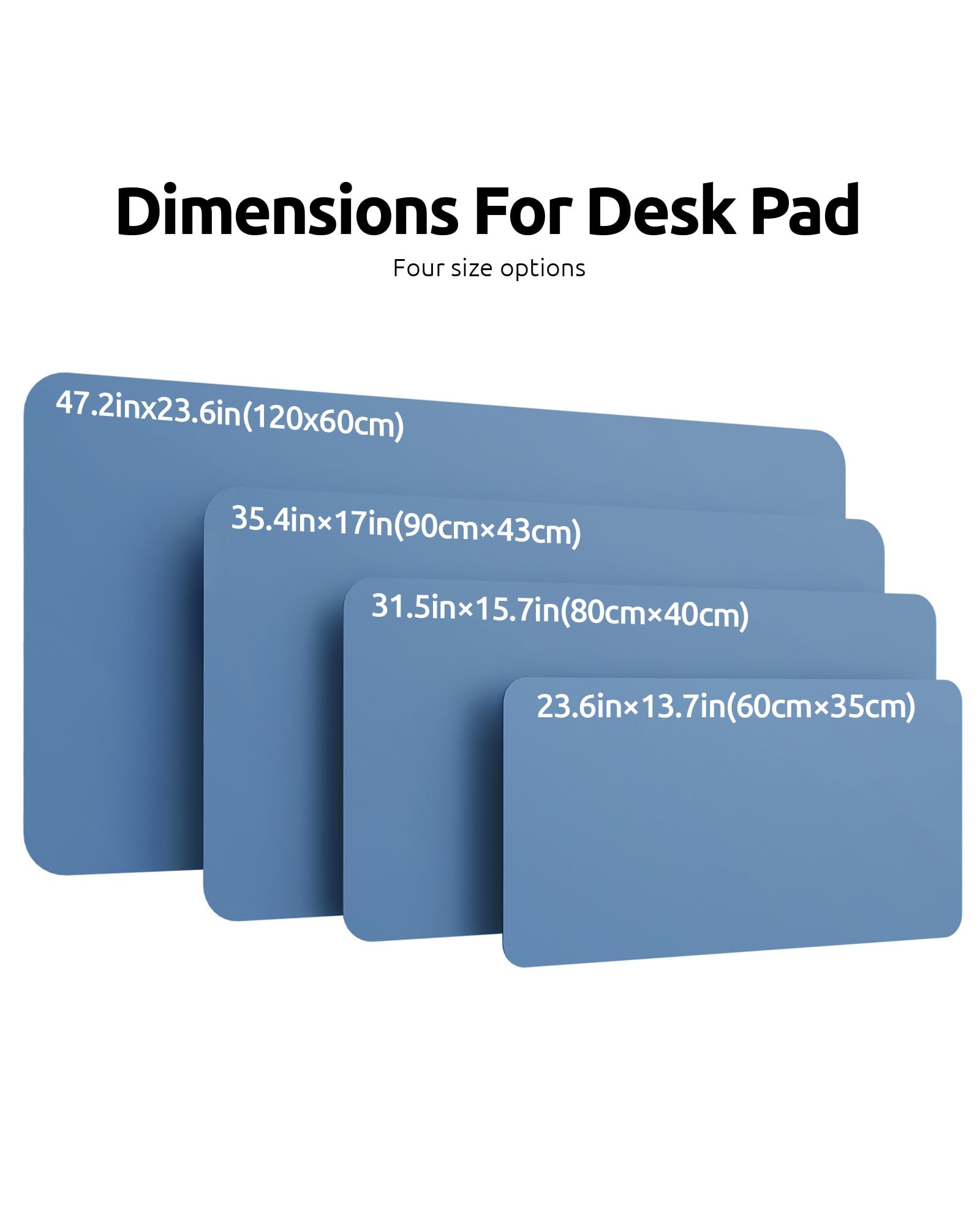 YSAGi Large PU Leather Desk Protector - Non-Slip Office Mat, Mouse Pad & Writing Surface - Waterproof Laptop Desk Blotter for Home & Office Workspace (23.6