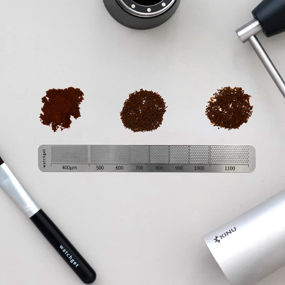 Watchget Stainless Steel Coffee Measuring Ruler - Precision Grind Size Tool for Professional Coffee Bean Grinders | Perfect for Espresso, French Press & Pour Over Brewing