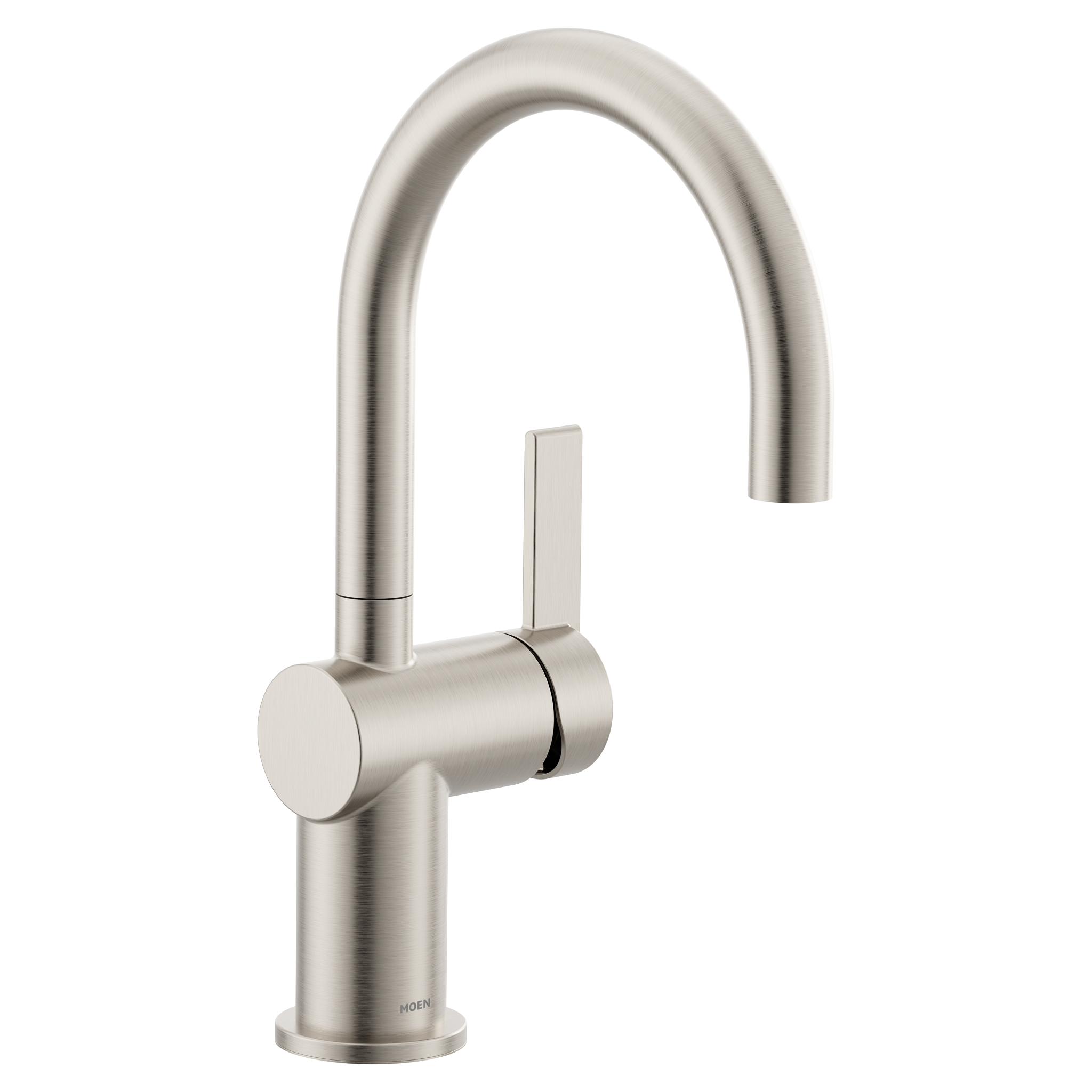 Cia One Handle Pull Down Bar Faucet - Stainless Steel Kitchen Sink Faucet with High Arc Spout for Modern Home & Restaurant Use