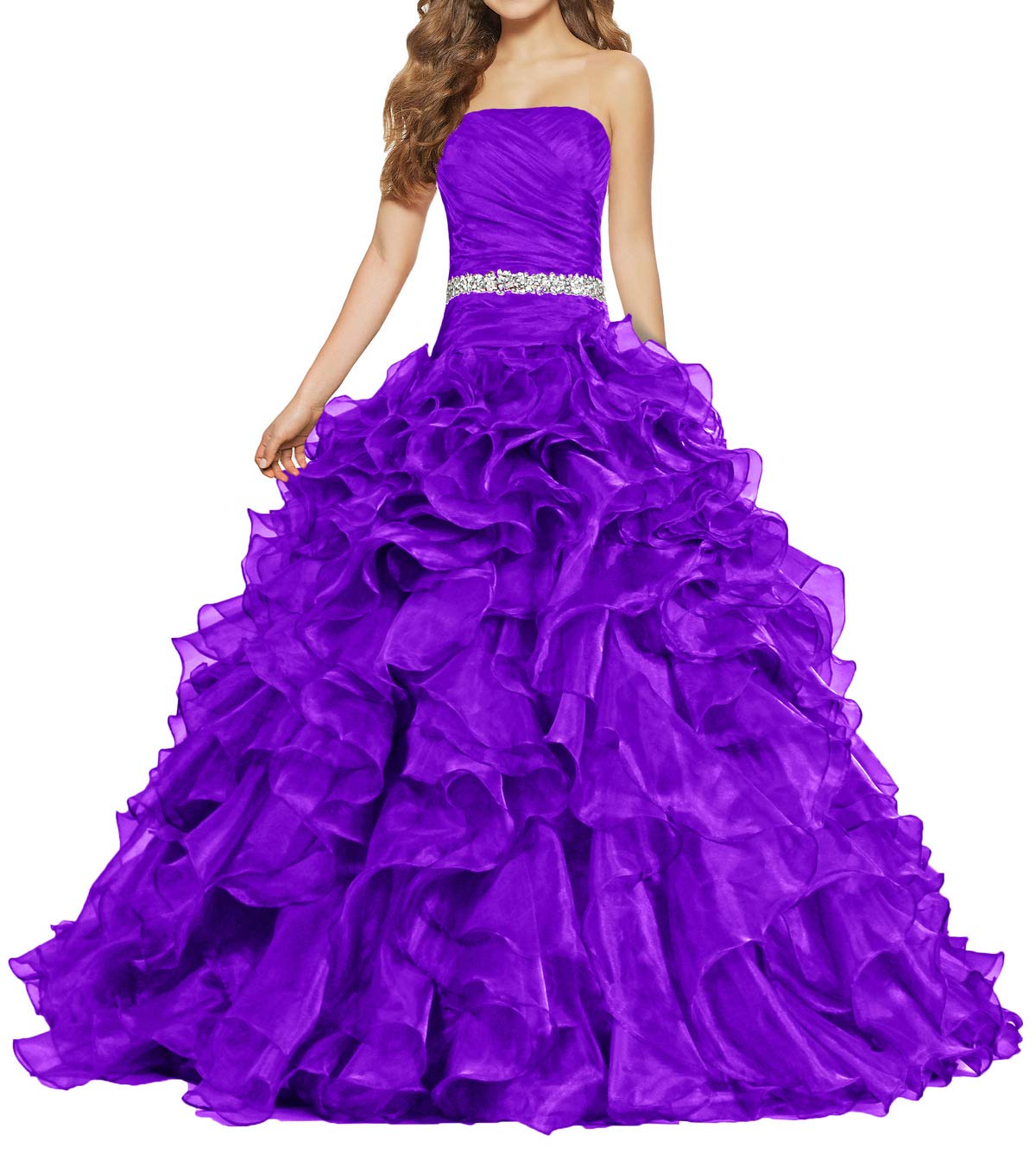Elegant Women's Ball Gown Quinceanera Dress with Ruffles - Perfect for Prom, Sweet 16, Homecoming & Formal Events
