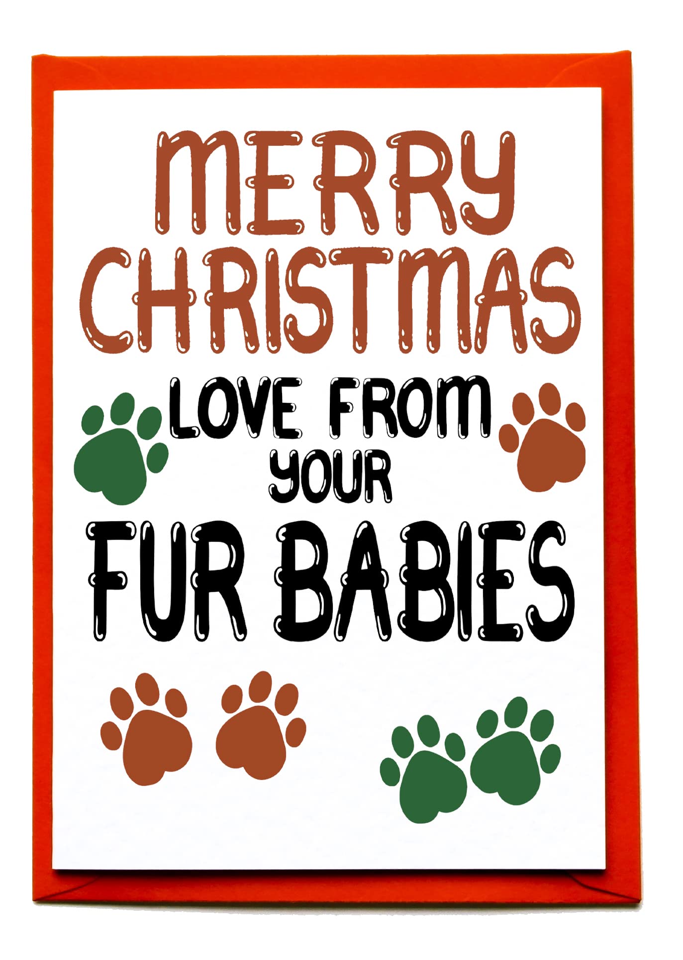 Christmas Pet Holiday Card - Love From Fur Babies for Parents